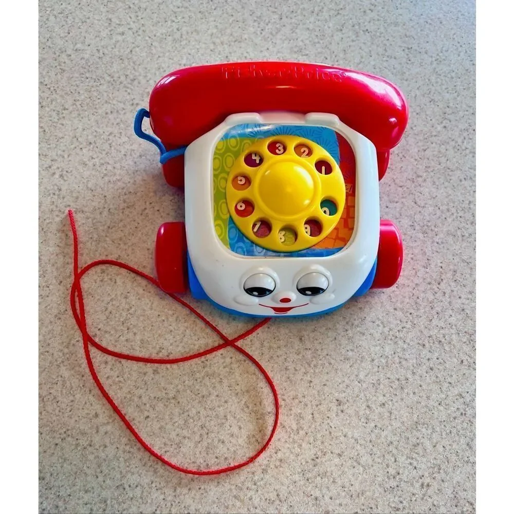 2000 Fisher-Price Mattel Pull Along Chatter Telephone Pretend Play Phone